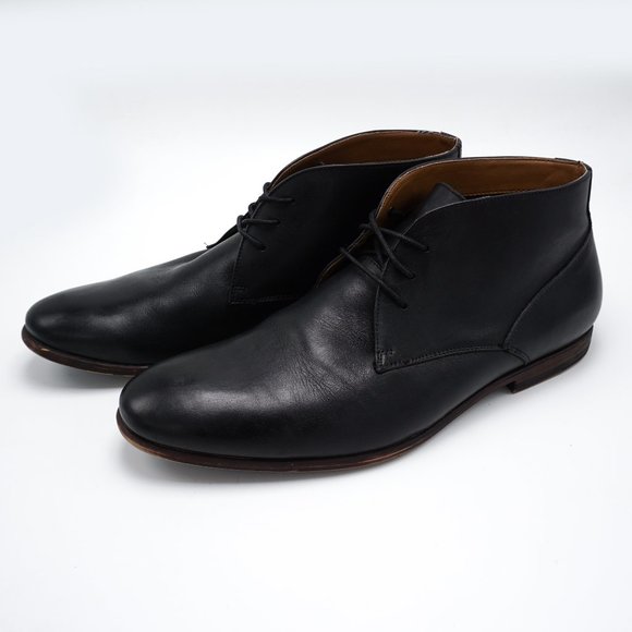 Black leather boots main image 5